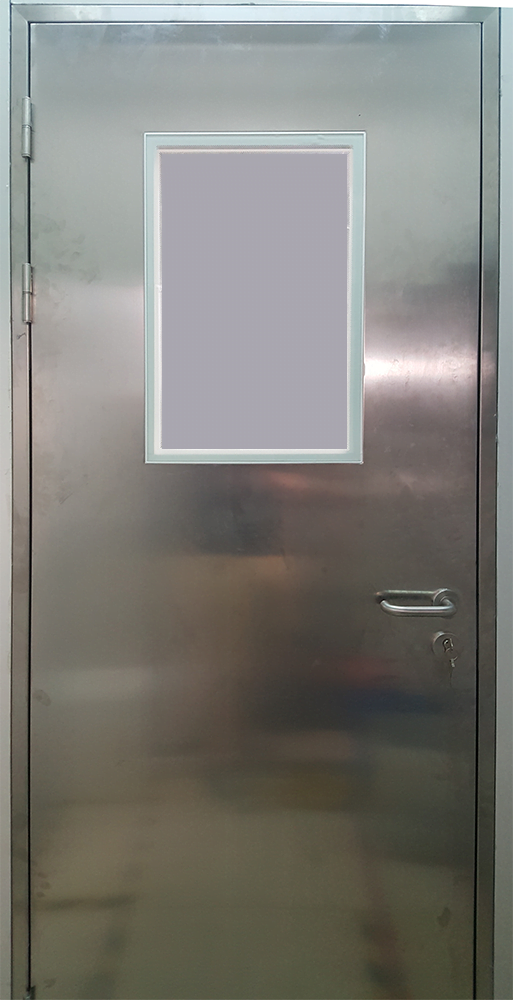 porte salle blanche salle propre hygienique antibacterienne inox pour hopital, pharmaceutique, medicale maroc